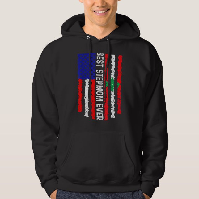 Moletom Bandeira Americana Libanesa Melhor Stepman Nunca F (Frente)