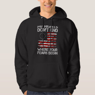 Moletom Bandeira Americana Meus Direitos Não Terminam Onde