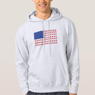 Moletom Bandeira Americana Patriótica dos Snowboarders