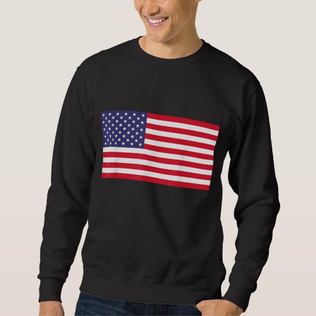 Moletom Bandeira Americana Patriótica Para Homens American (Frente)