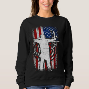 Moletom Bandeira americana patriótica Usa arqueiro do 4 de