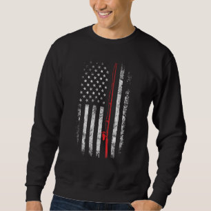 Moletom Bandeira Americana Pescando Rodes Pescador Patriót