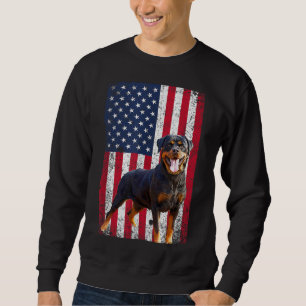 Moletom Bandeira Americana Rottweiler Cachorro Voando Engr
