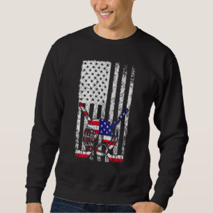 Moletom Bandeira Americana Roupa De Hóquei No Gelo Para Fa