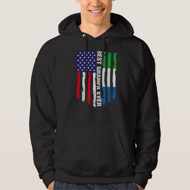 Moletom Bandeira Americana Serra Leoa Melhor Grampo Ever F (Frente)