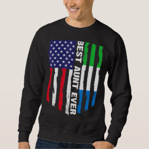 Moletom Bandeira Americana Serra Leoa Melhor Tia Ever Fam