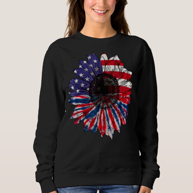 Moletom Bandeira Americana Vermelha Sunflower White Blue T (Frente)