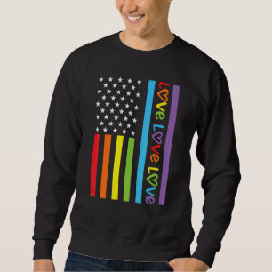 Moletom Bandeira Amor Orgulho Amor Arco-íris Tolerância Re