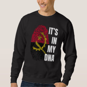 Moletom Bandeira Angola Dna Impressão Digital Mês