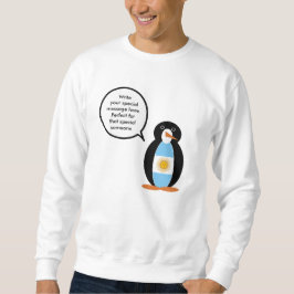 Moletom Bandeira argentina falando Sra. Penguin personaliz