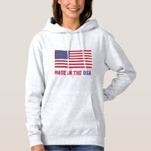 Moletom Bandeira Azul Vermelho Patriótico, Estrelas E Ban