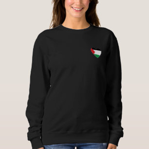 Moletom bandeira branca palestina design gráfico cardíaco