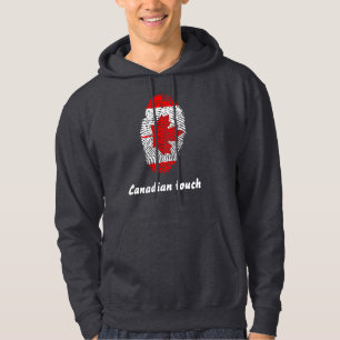 Moletom Bandeira canadense da impressão digital do toque
