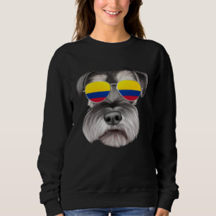Moletom Bandeira Colombiana Miniatura Schnauzer Cão Colômb