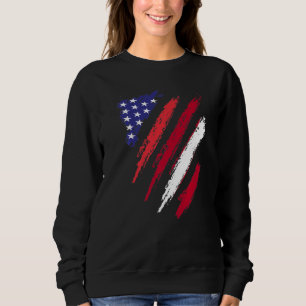 Moletom Bandeira Crescida Americana Letônia EUA Patrimônio