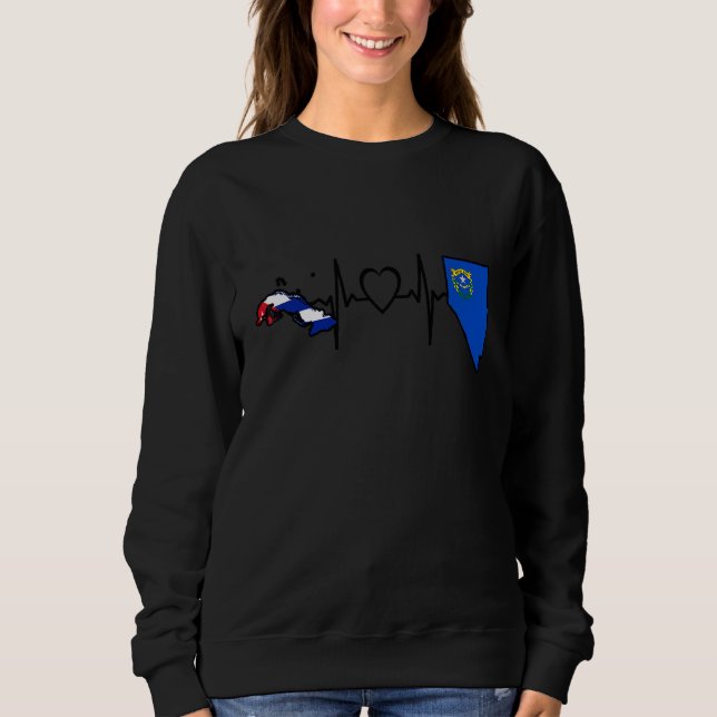 Moletom Bandeira Cubana de Nevada   Coração de Cuba (Frente)