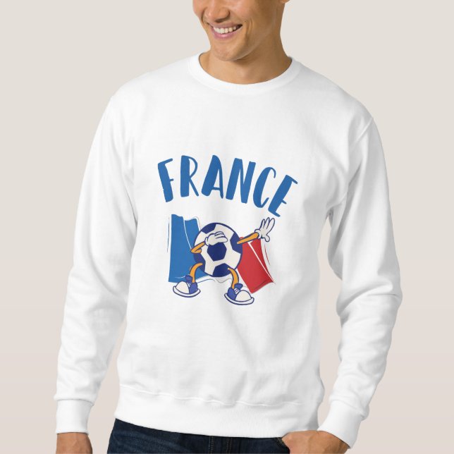Moletom Bandeira da bola de futebol da França Dabbing (Frente)