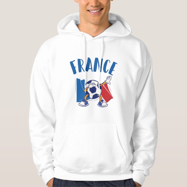 Moletom Bandeira da bola de futebol da França Dabbing (Frente)