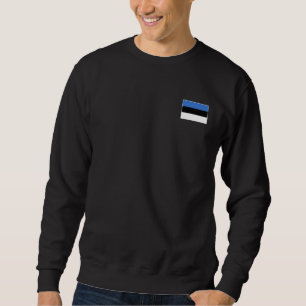 Moletom Bandeira Da Estônia Com Vintage Cores Nacionais Da