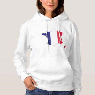 Moletom Bandeira da França no Design de Souvenir de Mapa