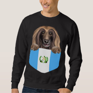 Moletom Bandeira da Guatemala Afghan Hound Cachorro no Bol