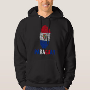 Moletom Bandeira da Impressão Digital do Paraguai Eu Amo V