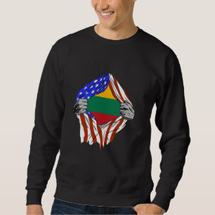 Moletom Bandeira da Lituânia EUA América Orgulho Lituano P