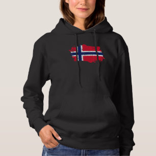 Moletom Bandeira da Noruega Grunge Bandeira do País Norueg
