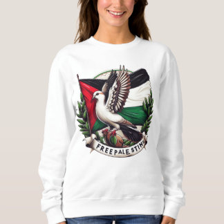 Moletom Bandeira da Palestina Livre, Pombo com folha de ol