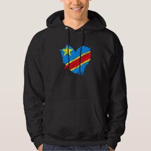 Moletom Bandeira da República Democrática do Congo Eu Amo