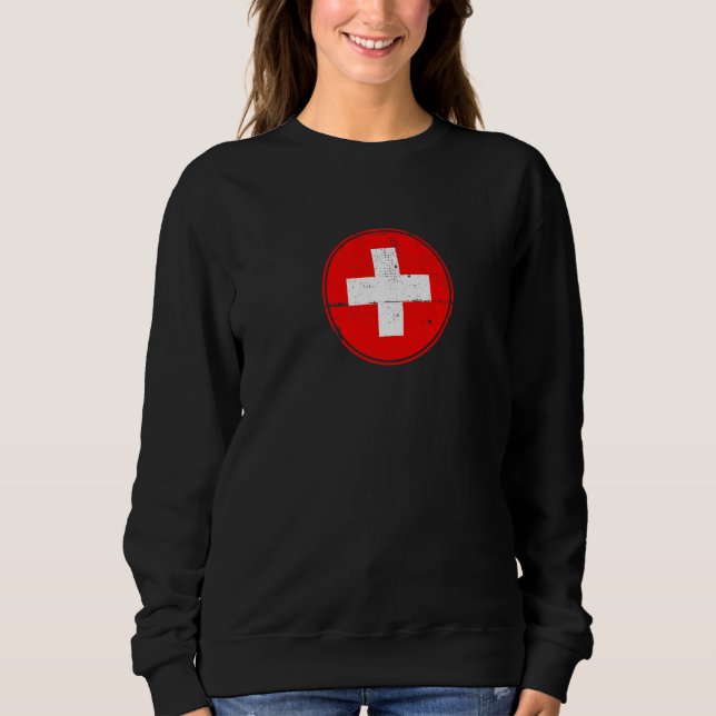 Moletom Bandeira da Suíça Orgulhosos Suíços   (Frente)
