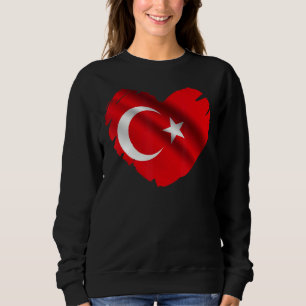 Moletom Bandeira Da Turquia Em Forma De Coração Turca