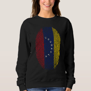Moletom Bandeira da Venezuela Impressão Digital DNA Homens