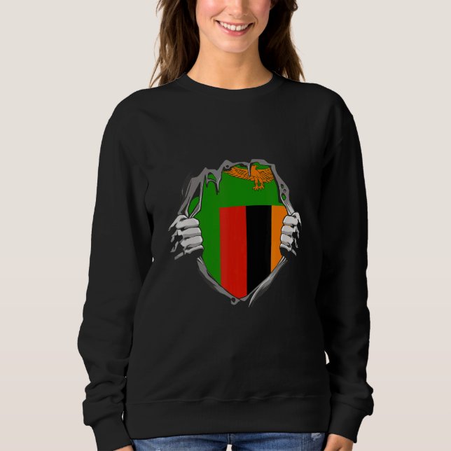 Moletom bandeira da Zâmbia (Frente)