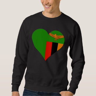 Moletom Bandeira da Zâmbia Coração Zâmbia Amor Zâmbia