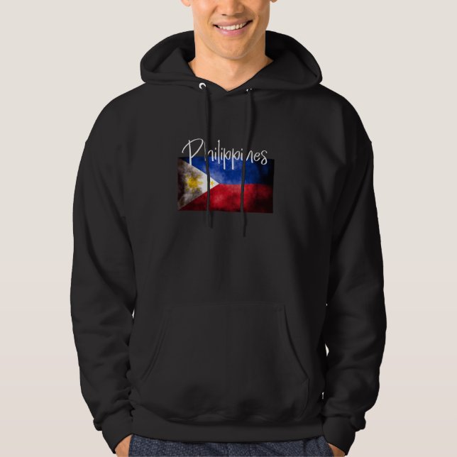 Moletom Bandeira das Filipinas, mapa das Filipinas, (Frente)