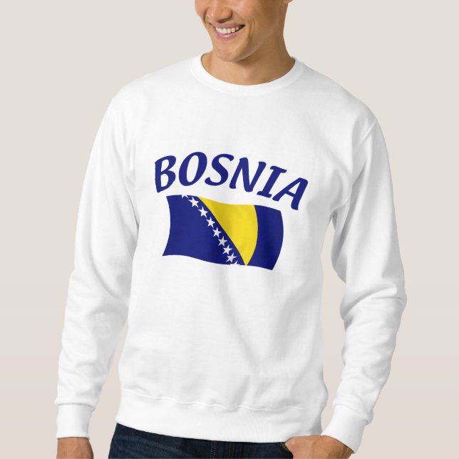 Moletom Bandeira de Bósnia (Frente)