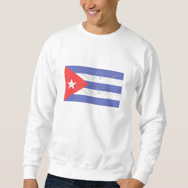Moletom Bandeira de Cuba (afligida) (Frente)