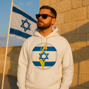 Moletom Bandeira de Israel e Mapa Emblema Estrela Azul de