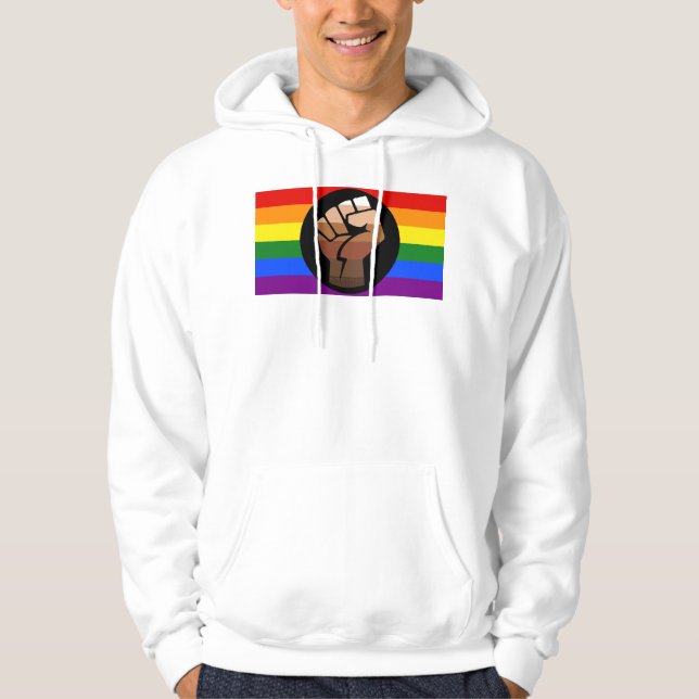 Moletom Bandeira de pessoas queer do SlipperyJoe punho erg (Frente)
