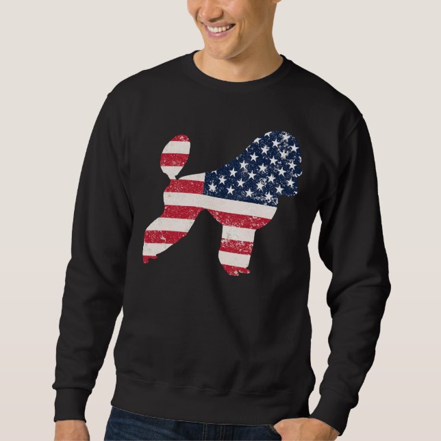 Moletom bandeira de poodle usa (Frente)