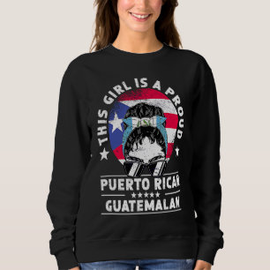 Moletom Bandeira de Porto Rico Orgulho de Menina Mulher Cr