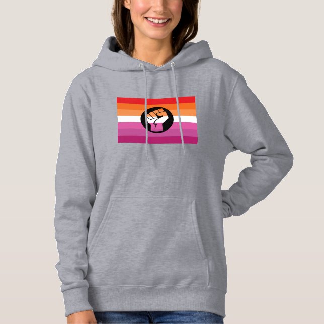 Moletom Bandeira de Protesto Lésbica (Frente)