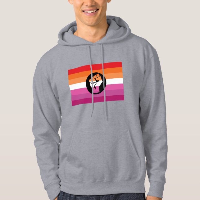 Moletom Bandeira de Protesto Lésbica (Frente)