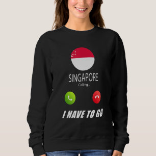 Moletom Bandeira de Singapura Lembrança Singapura Está Cha