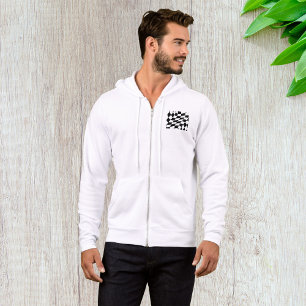 Moletom Bandeira de Xadrez Preto e Branco Ondulado Corrida