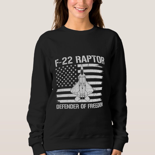 Moletom Bandeira Defensora da Liberdade F-22 Raptor Caça E (Frente)