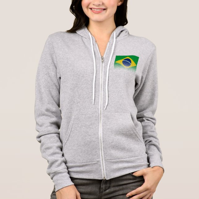 Moletom Bandeira Do Brasil Com Efeito De Meia-Tonalidade (Frente)