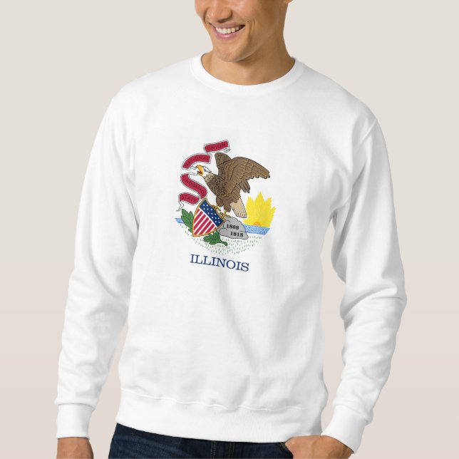Moletom Bandeira do Estado de Illinois (Frente)