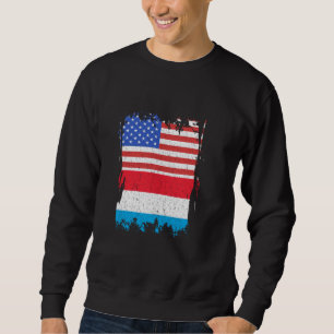 Moletom Bandeira do Luxemburgo EUA Orgulho Luxemburguês Am
